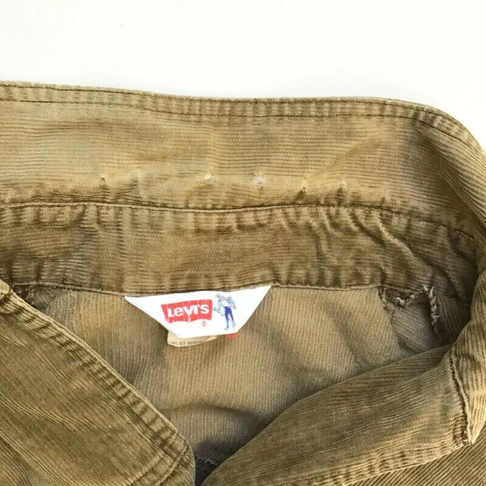 1970s Levi's Brown Corduroy Jacket Adult Medium Western Pocket Cut Yoke Vintage